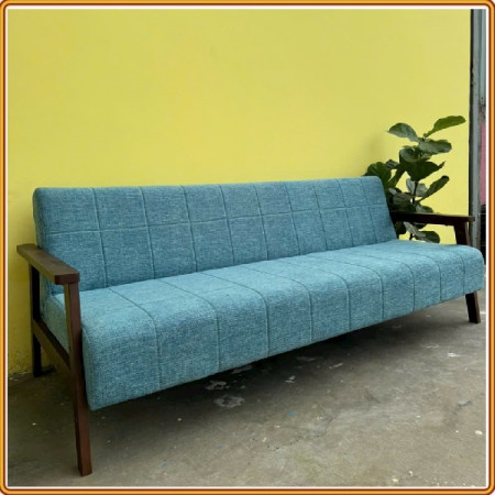 Slatted Blue : Ghế Sofa Băng Đa Chức Năng + Nệm Xanh 